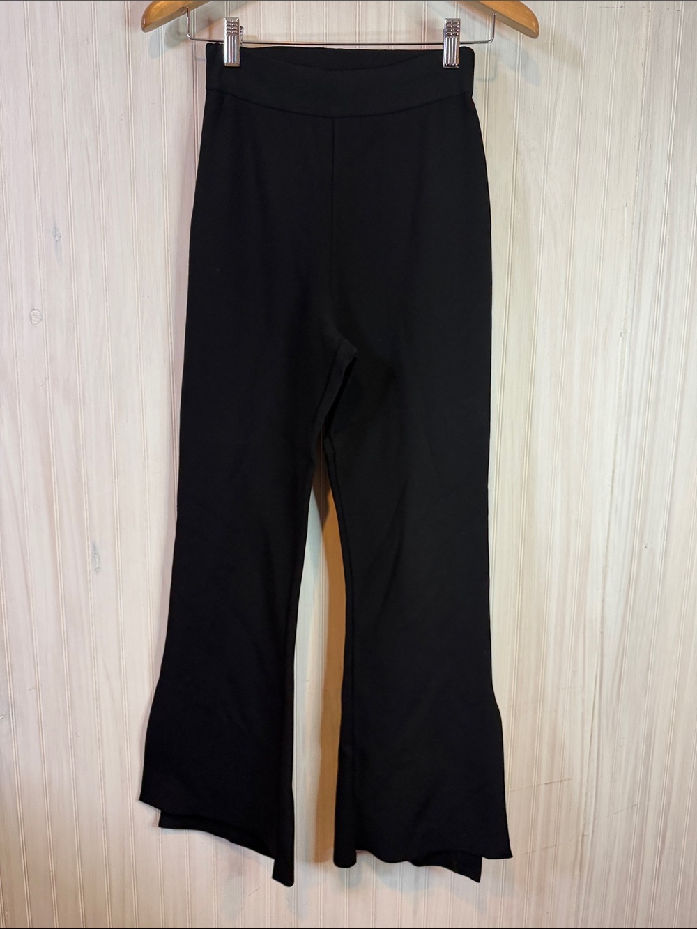 STELLA MCCARTNEY KNIT FLARE ANKLE SLIT PANTS 40 4-6